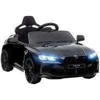 AIYAPLAY Voiture Électrique pour Enfants BMW M4 12V avec Télécommande 2,4G, Double Moteur, Klaxon, Lumières LED, Noir(m-13)