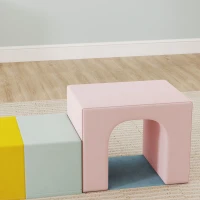 AIYAPLAY Parcours motricité bébé jouet d'escalade modulable 8 pièces housse lavable en velours 51 x 40 x 40 cm multicolore(m-14)