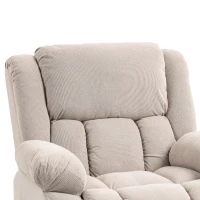 HOMCOM Sta-opstoel met massage- en warmtefunctie, elektrisch, met afstandsbediening en zijvakken, beige(m-11)