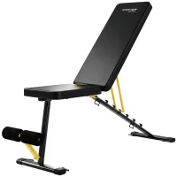 SPORTNOW Adjustable Weight Bench, 300kg Incline Decline Flat Foldable Bench Press with 7 Backrest Positions and Resistance Bands(m-1)