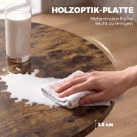 HOMCOM Uitschuifbare eettafel voor 4-6 personen, industriële keukentafel met stalen X-poten, rustiek bruin(m-6)