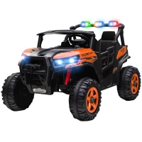AIYAPLAY Macchina Elettrica per Bambini 3-8 Anni 24V a 2 Posti, Doppio Motore, Telecomando e Soft Start, Arancione(m-10)