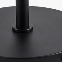 HOMCOM Vloerlamp met afstandsbediening, in hoogte verstelbaar, stoffen kap, metalen standaard, instelbare helderheid, voetschakelaar, zwart(m-10)
