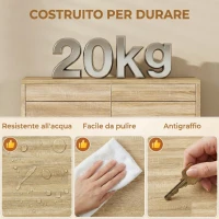 HOMCOM Mobile Sottolavabo, Bagno con Ripiano Regolabile, Push-to-Open Design.(m-8)