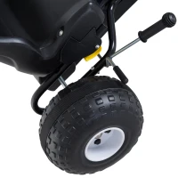 HOMCOM Vélo et véhicule pour enfants kart à pédales siège réglable frein manuel roues AR plastique acier noir blanc(m-8)