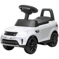 AIYAPLAY Macchina per Bambini con Licenza Land Rover 6V, Funzionamento Elettrico e a Spinta, Velocità 3km/h, Bianco(m-11)