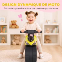 AIYAPLAY Draisienne pour Enfant, Vélo d'Équilibre avec Musique et Roues Extra-Larges, pour Filles et Garçons 18-36 Mois, Vert(m-4)