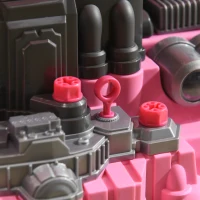 HOMCOM Kids Truck Engine Toy Set, with Horn, Light, Car Key, for Ages 3-5 Years - Pink(m-8)