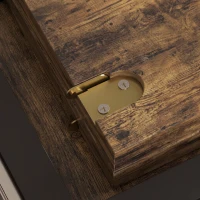 HOMCOM Uitschuifbare eettafel voor 4-6 personen, industriële keukentafel met stalen X-poten, rustiek bruin(m-11)