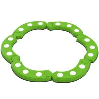 AIYAPLAY Balancebalk, 6 gebogen segmenten, sensorische verhogingen, 50 kg draagvermogen, Groen(m-10)