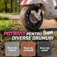 AIYAPLAY Motocicletă Electrică pentru Copii cu Licență Vespa, Baterie Reîncărcabilă 6V, Roți Ajutătoare și Lumini, 2-4 Ani, Albă(m-7)