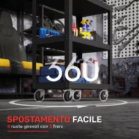 HOMCOM Carrello Porta Attrezzi a 3 Ripiani con Bordi Rialzati, Ruote a Freno e Maniglia, in Metallo e PP, Nero(m-5)