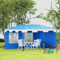 Outsunny Set 4 Pesi per Gazebo Riempibili con Sabbia fino a 12 kg, in Tessuto Oxford 168D, 20x10x43 cm, Nero e Grigio(m-10)