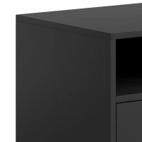 Vinsetto bureaukast rolcontainer met 2 lades, 1 afsluitbare lade, 5 wielen, zwart, 40 x 40 x 65 cm(m-10)