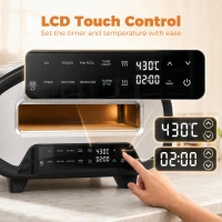 HOMCOM Electric Pizza Oven, 12 Inch Pizza Maker with 8 Preset Modes and Ceramic Stone, 2200W(m-6)