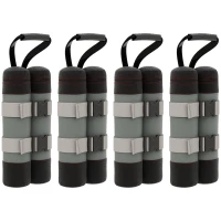 Outsunny Set 4 Pesi per Gazebo Riempibili con Sabbia fino a 12 kg, in Tessuto Oxford 168D, 20x10x43 cm, Nero e Grigio(m-11)