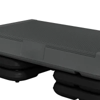 SPORTNOW Stepper aérobic fitness hauteur réglable 3 niveaux 10/15/20 cm surface antidérapante plastique, gris(m-12)