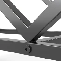 Outsunny 2-in-1 brandhoutrek voor binnen, 98 x 28 x 50 cm, verhoogd haardhoutrek met blad, scheidingswand en bijzettafel(m-11)