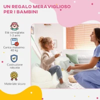 AIYAPLAY Cavallo a Dondolo per Bambini 18-36 Mesi a Forma di Pecorella con Suoni e Rivestimento Morbido, Grigio(m-8)