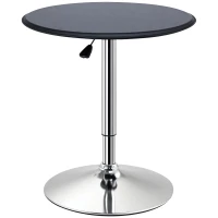 HOMCOM Table de Bar Table Bistro Mange-debout Chic Style Contemporain Hauteur réglable 67-93 cm Ø 63 cm Plateau(m-1)