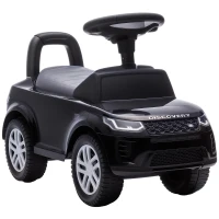 AIYAPLAY Land Rover Discovery loopauto met claxon, motorgeluiden en opbergruimte, 18-36 maanden, zwart(m-15)
