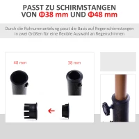 Outsunny parasolvoet 15 kg 47 cm x 47 cm x 32 cm(m-6)