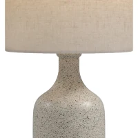 HOMCOM Tafellamp, nachtlamp met keramische voet, linnen lampenkap, 22 x 22 x 45 cm, zand/beige(m-11)