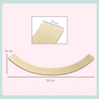 AIYAPLAY Tabla de Equilibrio para Niños de +3 Años Carga 50 kg para Entrenamiento Sensorial Equilibrio 90x29x19 cm Natural(m-3)