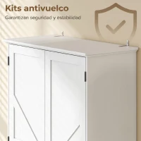 HOMCOM Armario Despensa de Cocina con 2 Cajones 6 Estantes en Puertas Estantes Ajustables 80x39,5x184,5 cm Blanco(m-6)