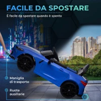 AIYAPLAY Macchina Elettrica per Bambini a Licenza BMW M4 con Telecomando, Clacson e Fari, 108x69.5x51 cm, Blu(m-5)