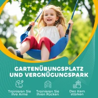 AIYAPLAY 6 Tokkelbaan-Kits voor Kinderen, 50 kg Belastbaarheid, 3-6 Jaar, Draagtas, Blauw(m-6)