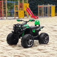HOMCOM Quad per Bambini Elettrico 12V con Fari e Batteria Ricaricabile, Età 3-5 Anni, 100x65x73cm, Verde(m-10)