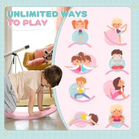 ZONEKIZ Balance Board, Kids Wobble board, for Ages 3-6 Years - Pink(m-4)