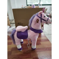 AIYAPLAY Ride on Horse Pedal Ride On Walking Horse Toy Rotatable Head Neighing Sound, Pink(m-2)