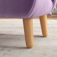 ZONEKIZ Kids Armchair Toddler Sofa Children Chair with Arm Rest, Wooden Frame, Velvet, PP Legs, Cloud Shape, for Ages 1.5-3 Years - Purple(m-8)