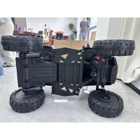 AIYAPLAY 24V 2 Seater Electric Quad Bike for Kids, Ride On Car ATV Toy w/ Forward Backward, for Boys Girls 3-8 Years, Black(m-14)