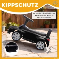 AIYAPLAY Mercedes-Benz C-Klasse loopauto met claxon, motorgeluiden en opbergruimte, voor kinderen van 18-36 maanden, zwart(m-8)