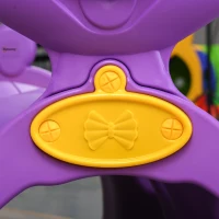 Outsunny Kids Play Tunnel, Caterpillar Crawling Tunnel, for Ages 3-6 Years - Purple(m-8)
