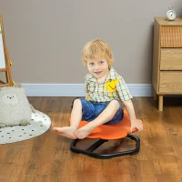 AIYAPLAY Sensorische Kinderstoel, Draaisstoel voor Autisme, Sensorische Balans Trainingszit, Kunststof Oranje(m-2)