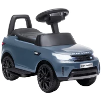 AIYAPLAY Elektro Kinderauto 6V, Land Rover, Fahr-/Schiebemodus, Scheinwerfer, Musik, Hellblau(m-12)