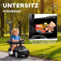 AIYAPLAY 2-in-1 loopauto met duwstang, veiligheidsbeugel, opbergruimte, claxon en stuur(m-6)