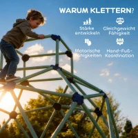 AIYAPLAY Klimkoepel Ø182,5 cm UV-bestendig, waterdicht klimkoepel voor kinderen tot 90 kg, voor 3-8 jaar kunststof blauw(m-8)