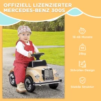 AIYAPLAY Glijauto voor Kinderen in Mercedes Benz 300S Ontwerp, Beige(m-6)