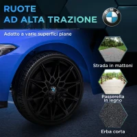 AIYAPLAY Macchina Elettrica per Bambini a Licenza BMW M4 con Telecomando, Clacson e Fari, 108x69.5x51 cm, Blu(m-9)