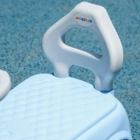AIYAPLAY Loopauto voor Kinderen, Anti-Kantelbeveiliging, Rugleuning, Toeter, Antislipzitting, Lichtblauw(m-8)