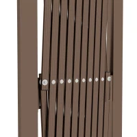 Outsunny Uitschuifbaar harmonicahek 31-250 cm, afzethek, tuin, aluminium, donkerbruin(m-12)