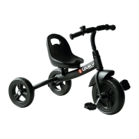 HOMCOM Triciclo per bambini 74cm x 49cm x 55cm Nero