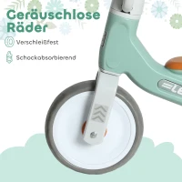 AIYAPLAY Loopfiets zonder trappers, 3 stille wielen, 12–36 maanden, binnen & buiten, groen(m-6)