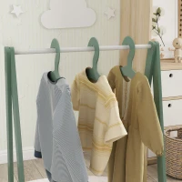 AIYAPLAY Baby Clothing Rack with Hangers, Storage Shelf for Bedroom, Leaf Theme, for Ages 3-6, Green(m-8)