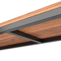 Outsunny 2-in-1 brandhoutrek voor binnen, 98 x 28 x 50 cm, verhoogd haardhoutrek met blad, scheidingswand en bijzettafel(m-12)